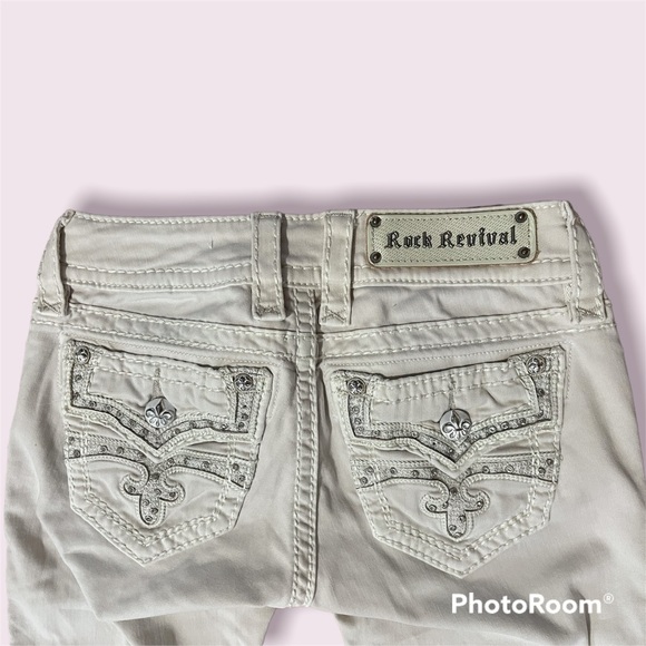 Rock Revival White Denim Jeans size 25 - Picture 3 of 14